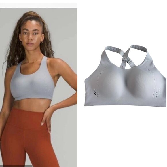 Lululemon AirSupport Sports Bra High Support C-DDD Cups Rhino Grey Vapor Sz 38D - Picture 1 of 7